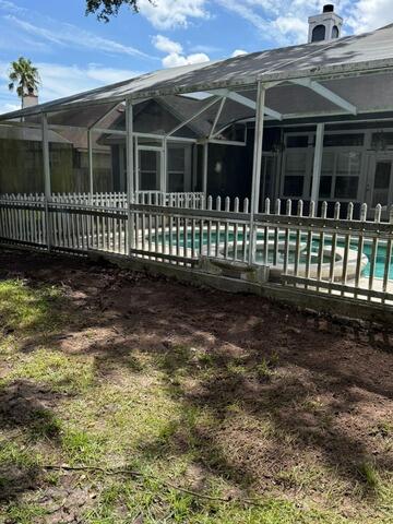 Jacksonville, FL Pool Enclosure Stabilized with Helical Piers: Before & After - After Photo