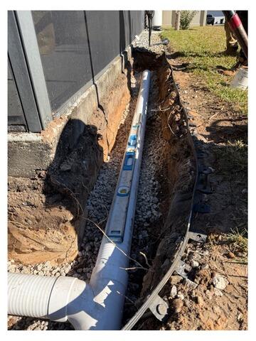 Exterior Drainage Installation for Foundation Protection | St. Augustine, FL - Before Photo