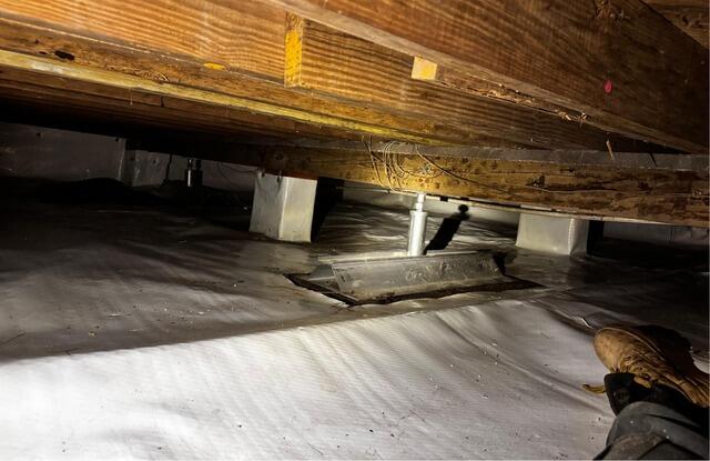 Sagging Floors & Moisture Issues Fixed with SmartJacks and Vapor Barrier Installation - After Photo