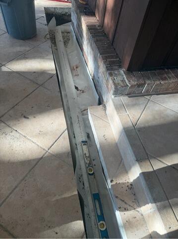 Cracked Foundation & Repeated Water Damage Resolved with Drainage System in Jacksonville, FL - Before Photo