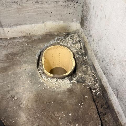 Basement Waterproofing System Protects Florida Home from Water Intrusion - Before Photo