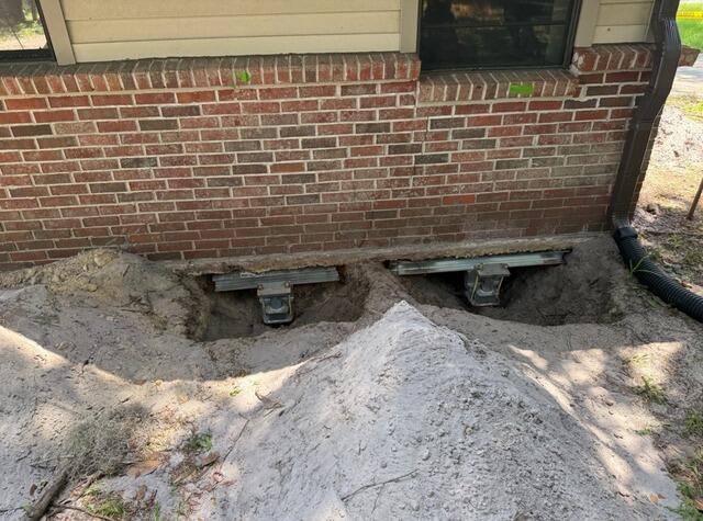 Helical Piers Stabilize Settling Foundation in Fleming Island, FL - Before Photo