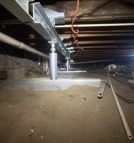SmartJack Support System Restores Stability in Fernandina Beach, FL Crawl Space - After Photo