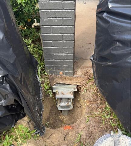 Push Pier Installation Stabilizes Foundation in Jacksonville, FL - Before Photo