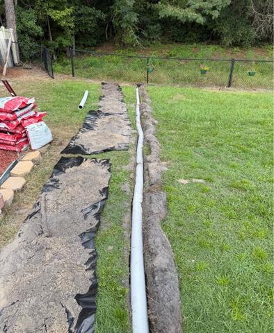 Underground Drainage System Helps Redirect Water in Jacksonville, FL - Before Photo