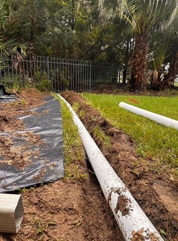Exterior Waterproofing and Drainage Installation in Saint Augustine, FL - Before Photo