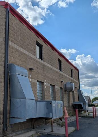 Waite Park Commercial Building Gutter upgrade - Before Photo