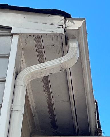 Gutter Shutter System Installation in Fayetteville, GA | Gutter Replacement - Before Photo