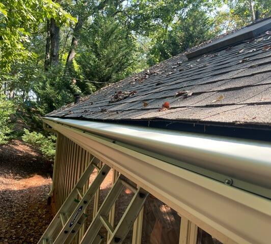 Cumming, GA Gutter Shutter in Almond | Gutter Repalcement - After Photo