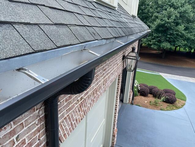 Gutter Shutter Replacement of K-Style Suwanee, GA | RainDrop Gutters - Before Photo