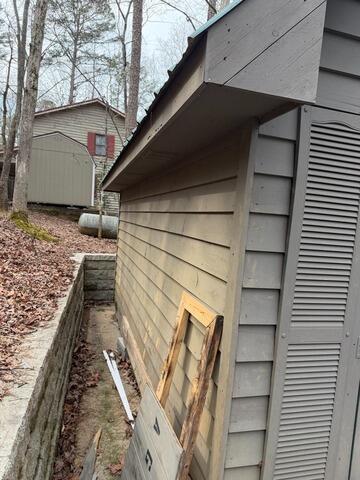 RainDrop Gutter System Installed in Ellijay, GA | Gutter Replacement Contractor - Before Photo