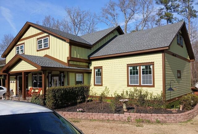 Gutter Shutter Contractor Installed Gutter System in Dunwoody, GA | Seamless Gutters in Musket Brown - Before Photo