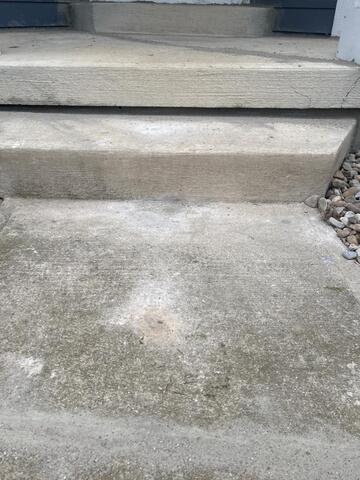 Leveling a porch step in Willard, OH. - After Photo