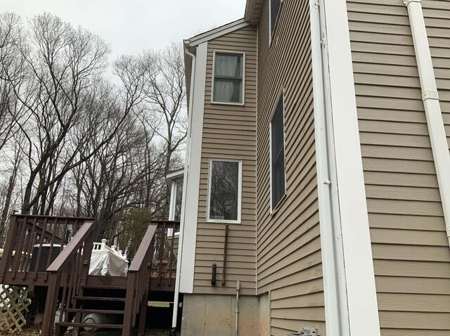 One-Pipe Radon Mitigation System Planned for Prospect Colonial Home - Before Photo