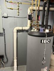 Two-Pipe Radon Mitigation System Installed in Branford Home Mechanical Room