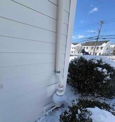 Radon System Service Inspection for Exterior Pipe Crack in Fairfield