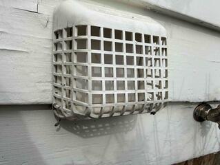 Indoor Air Quality Service and Ductwork Evaluation in Fairfield -Exterior Vent Cover