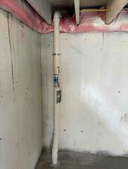 One-Pipe Radon Mitigation System Planned for Vacant Easton Home (Interior)