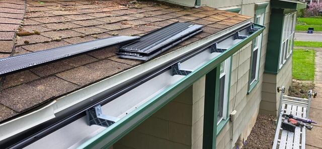 Gutter Cover Installation in Liverpool, NY - Before Photo
