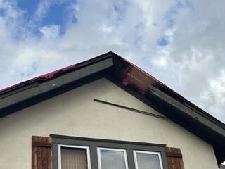 Roof, fascia, and soffit repair after a large tree fell from storm