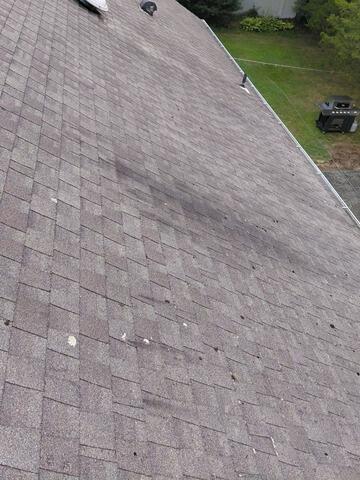 Removing Dark Roof Stains in Orange, CT - Before Photo