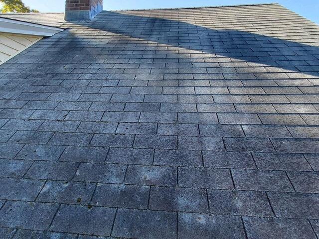 Roof Soft Washing Before and After in Hamden, CT - Before Photo