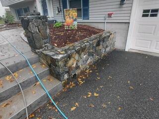 Stone Soft Washing Before and After in Ansonia, CT