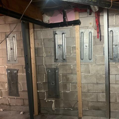 Failing foundation wall repaired in Washago, Ontario