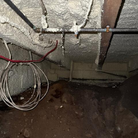 Crawl Space Encapsulation and Support Installation in Blackstock, Ontario - Before Photo