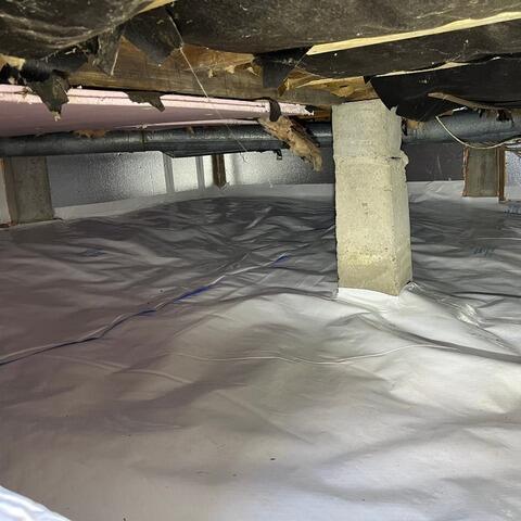 Damp, musty crawl space repaired in Ajax, Ontario - After Photo