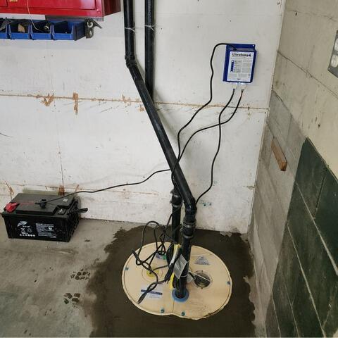Permanent Basement Waterproofing Solution in Whitby, ON with TripleSafe Sump Pump & IceGuard - After Photo