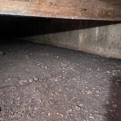Damp, Cracked Crawl Space in Burks Falls, Ontario