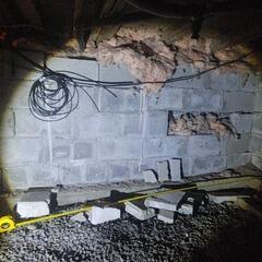Repairing a crawl space in Everett, ON