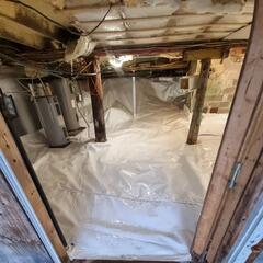 Crawl Space Encapsulation and Support Installation in Blackstock, Ontario
