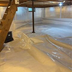 Completely repairing a crawl space in Kearney, ON