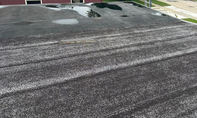 EPDM Flat Roof Installation in Grand Forks, ND - Before Photo