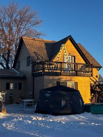 Flat Roof & Asphalt Roof Repalcement in New Rockford, ND | IKO Dynasty Shingles - Before Photo