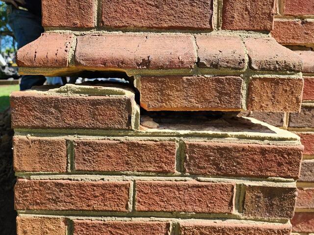 Lifting & Stabilizing with Helical Piers in Tallahassee, FL - Before Photo