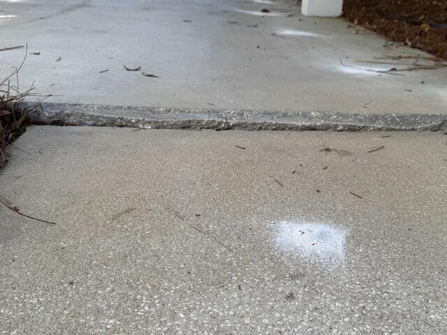 Lifting & Leveling Concrete in Santa Rosa Beach, FL - Before Photo