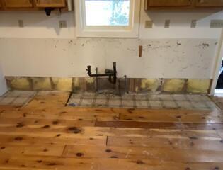 Plumbing Leak and Kitchen Restoration in Bethany, CT.