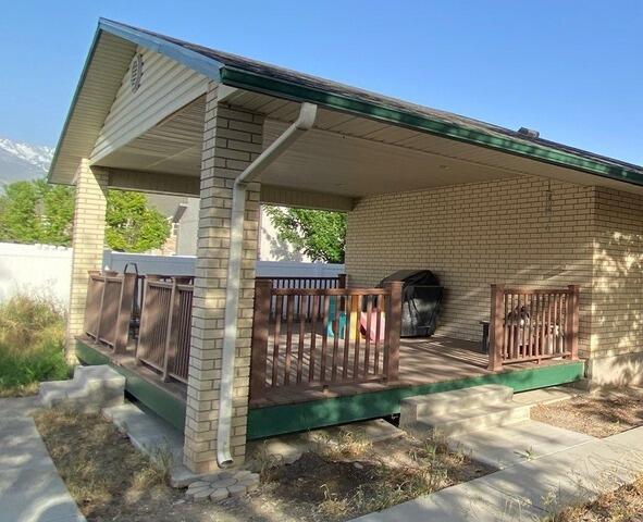 Gutter Upgrade Protects Patio and Foundation in American Fork - Before Photo