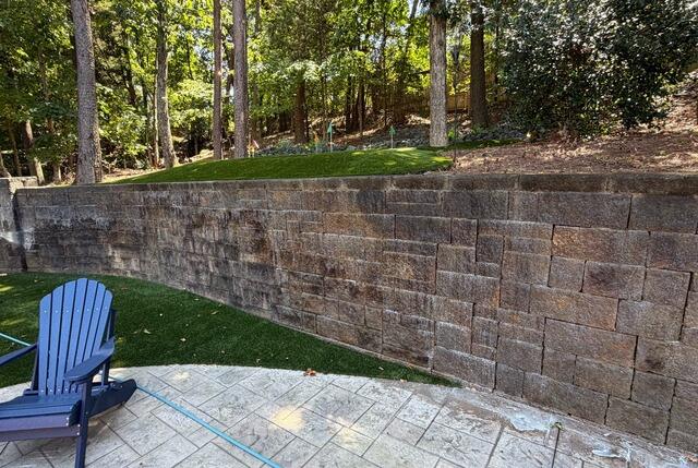 Wall Soft Washing in Charlotte NC - Before Photo