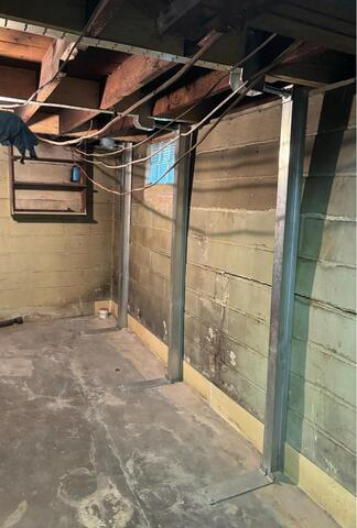 Bowing Foundation Wall Stabilized in Fairport Harbor, OH - After Photo