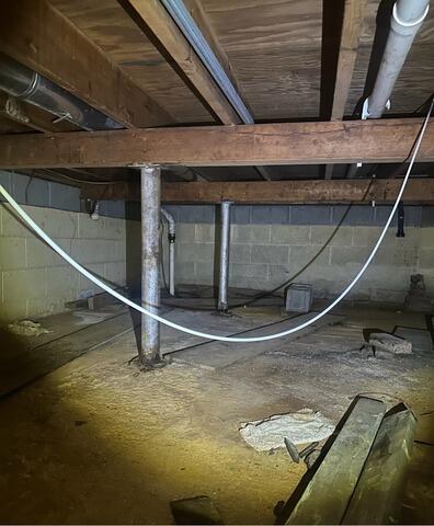 Waterproofing Transformation in North Ridgeville, OH - Before Photo