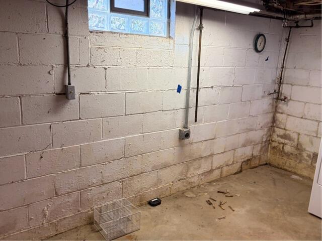 Humid Basement Transformed in Sheffield Lake, OH - Before Photo