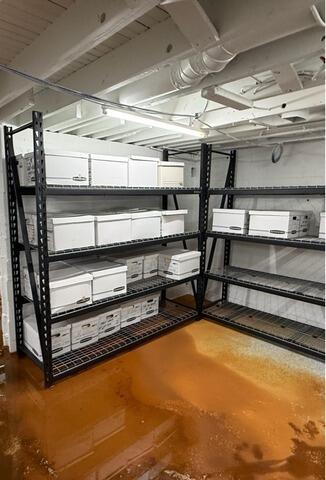 Flooded Basement with Iron-Rich Water in Mogadore, OH - Before Photo