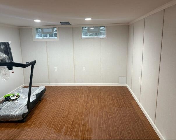 Waterproofed Basement with Elite Plank Flooring in Rocky River, OH