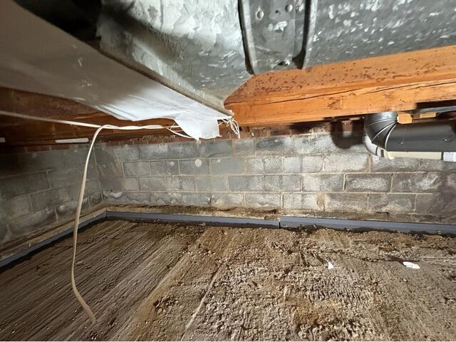 Crawl Space with Exposed Earth in Rocky River, OH