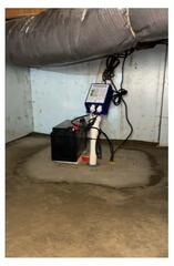Sump Pump Added to Large Crawl Space in Columbia Station, OH