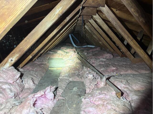 Attic Insulated to Prevent Ice Dams in Massillon, OH - Before Photo